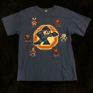 Mega Man Pixel Art Tee - Blue